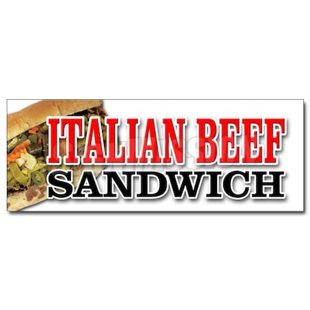 Signmission ITALIAN BEEF SANDWICH DECAL sticker salami meat deli italian restaurant, D-12 Italian Beef Sandwich D-12 Italian Beef Sandwich